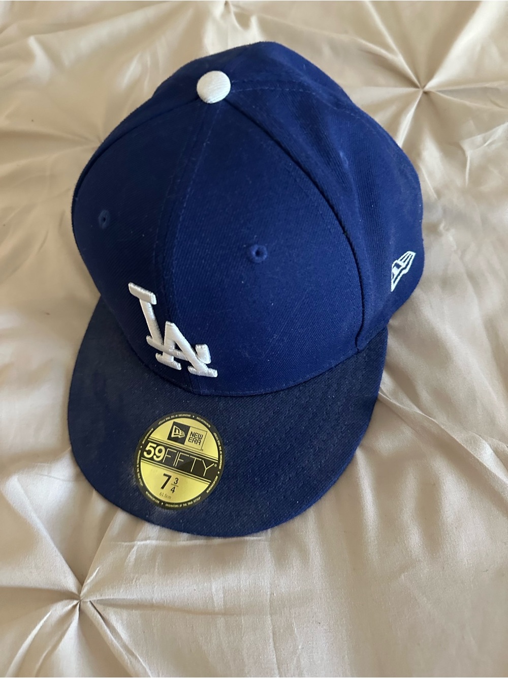 New Era LA Dodgers Fitted Cap in Royal Blue with White Logo